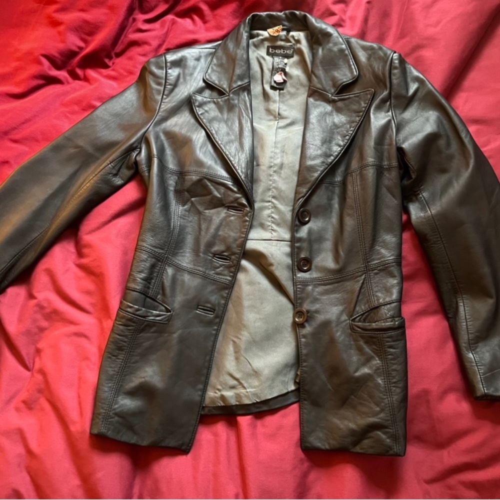 Authentic bebe leather jacket/blazer vintage